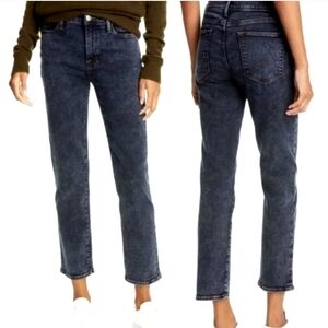 FRAME Le High Straight Leg Jeans in Trumbull High-Rise Dark Wash - Size 32 / 12